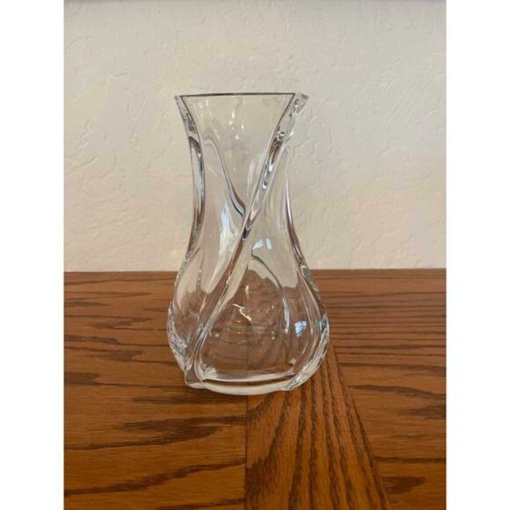 Serpentine Model Crystal Vase By BACCARAT